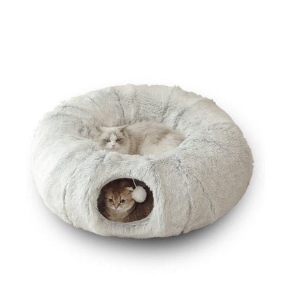 Cozy Cave™ Plush Tunnel Bed for Cats