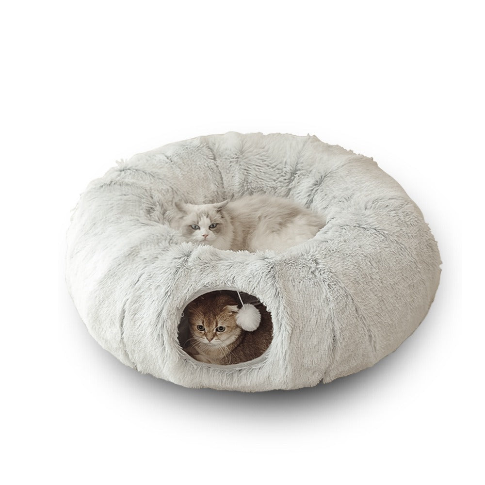 Cozy Cave™ Plush Tunnel Bed for Cats
