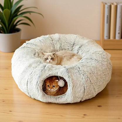Cozy Cave™ Plush Tunnel Bed for Cats